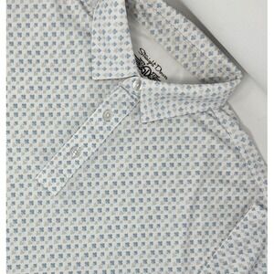 Straight Down Performance Polo Shirt Mens Medium Card Suits  All Over Print Logo
